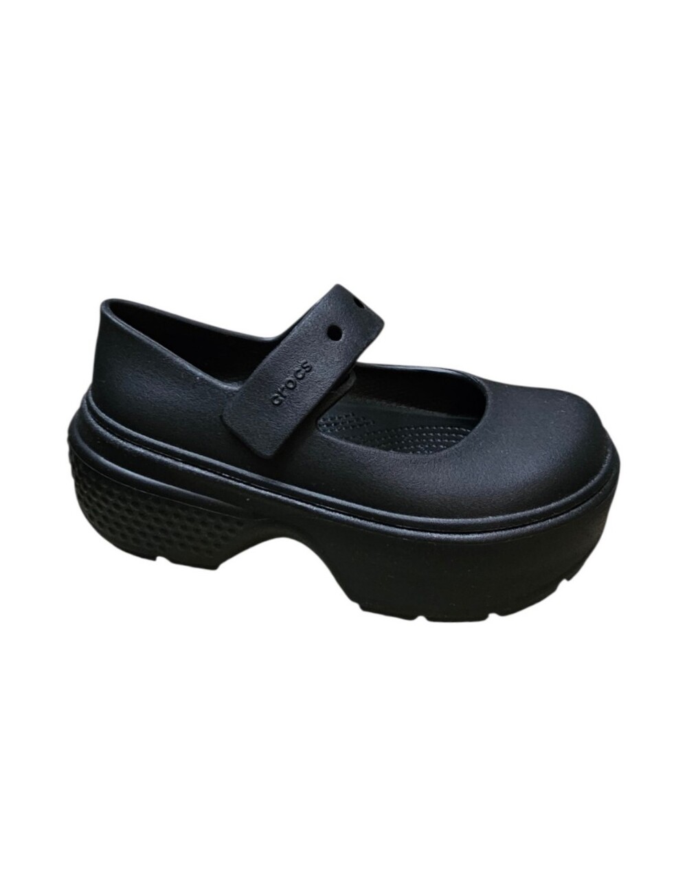 CROCS Stomp Platform Mary Jane Clog Shoe Size 7 Black